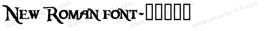 New Roman font字体转换